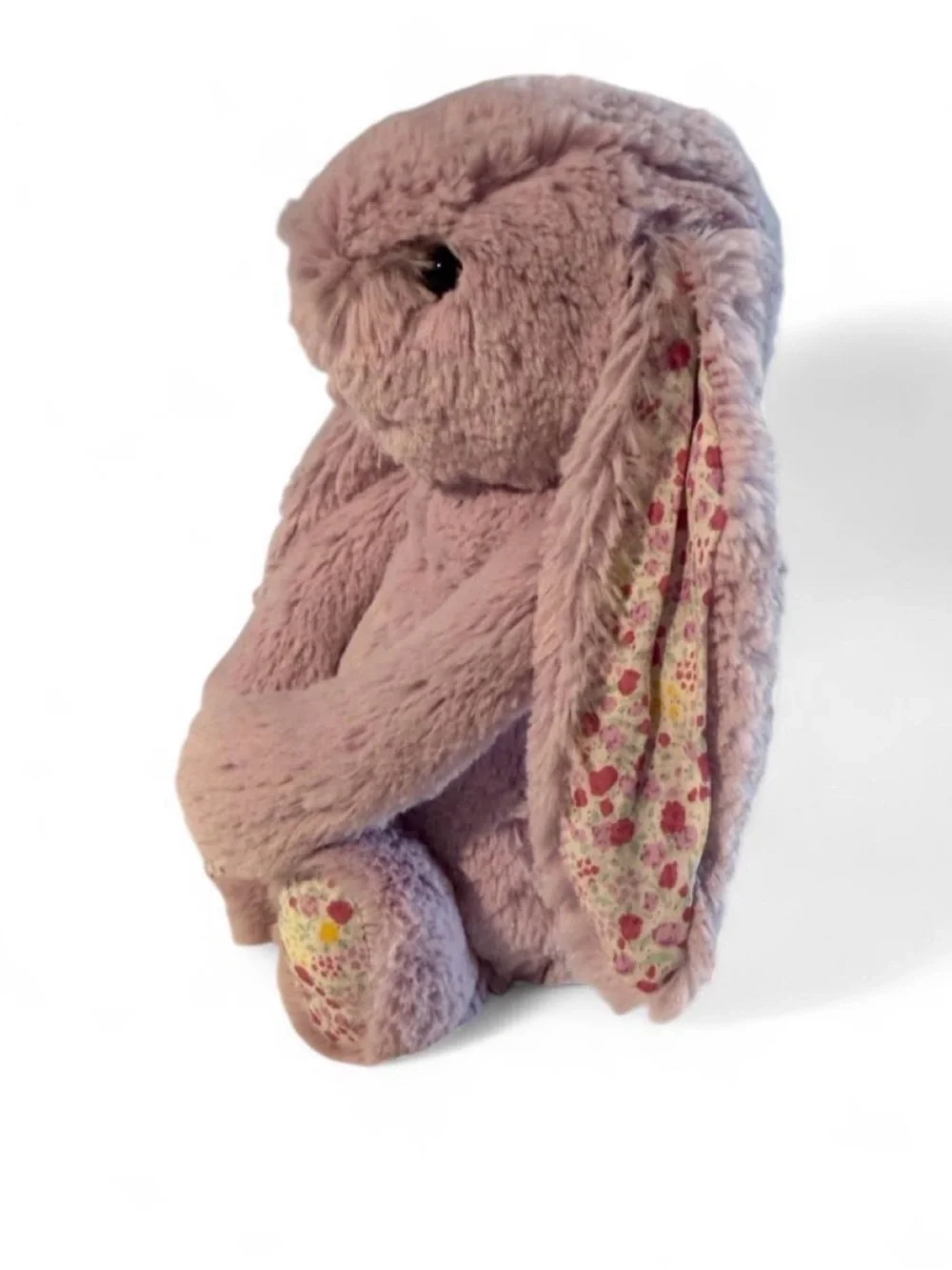 Jellycat Lavender Bunny with Floral Ear and Paw Trim